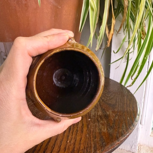 Handcrafted Brown Ceramic Face Jar - Picture 8 of 12